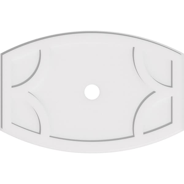 Ekena Millwork Kailey Architectural Grade PVC Ceiling Medallion, 36"W x 24"H x 3"ID x 19 1/2"C x 1"P, One-Piece CMP36X24KY-03000 - main